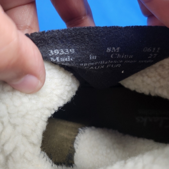 Clarks Bendables Olive Green Suede Boots with Faux Fur Lining- Mid Calf Size 8 - Picture 8 of 13